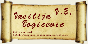 Vasilija Bogičević vizit kartica